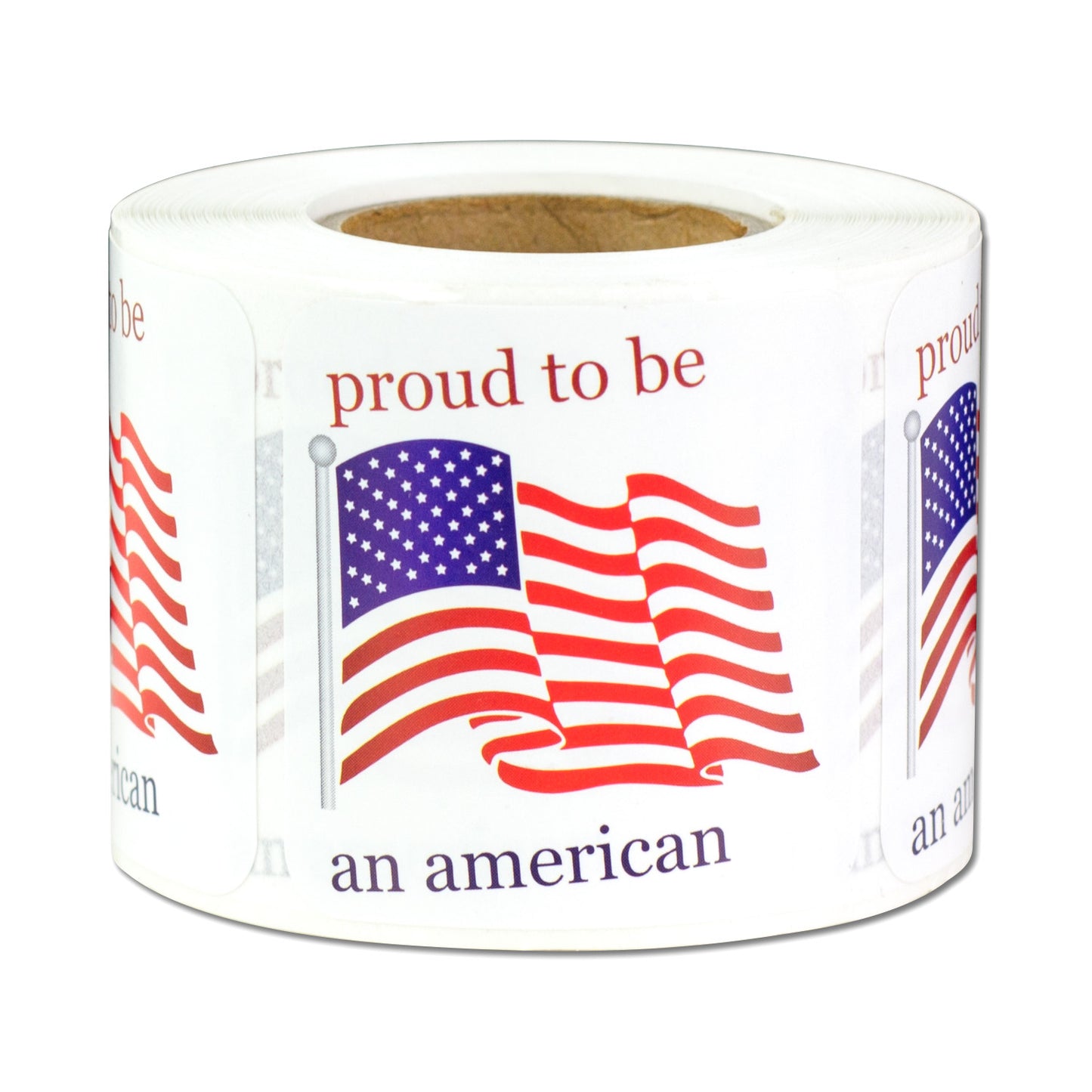 1.5 x 1.5 inch | Proud to be an American Stickers