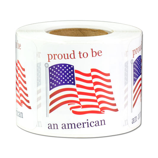 1.5 x 1.5 inch | Proud to be an American Stickers