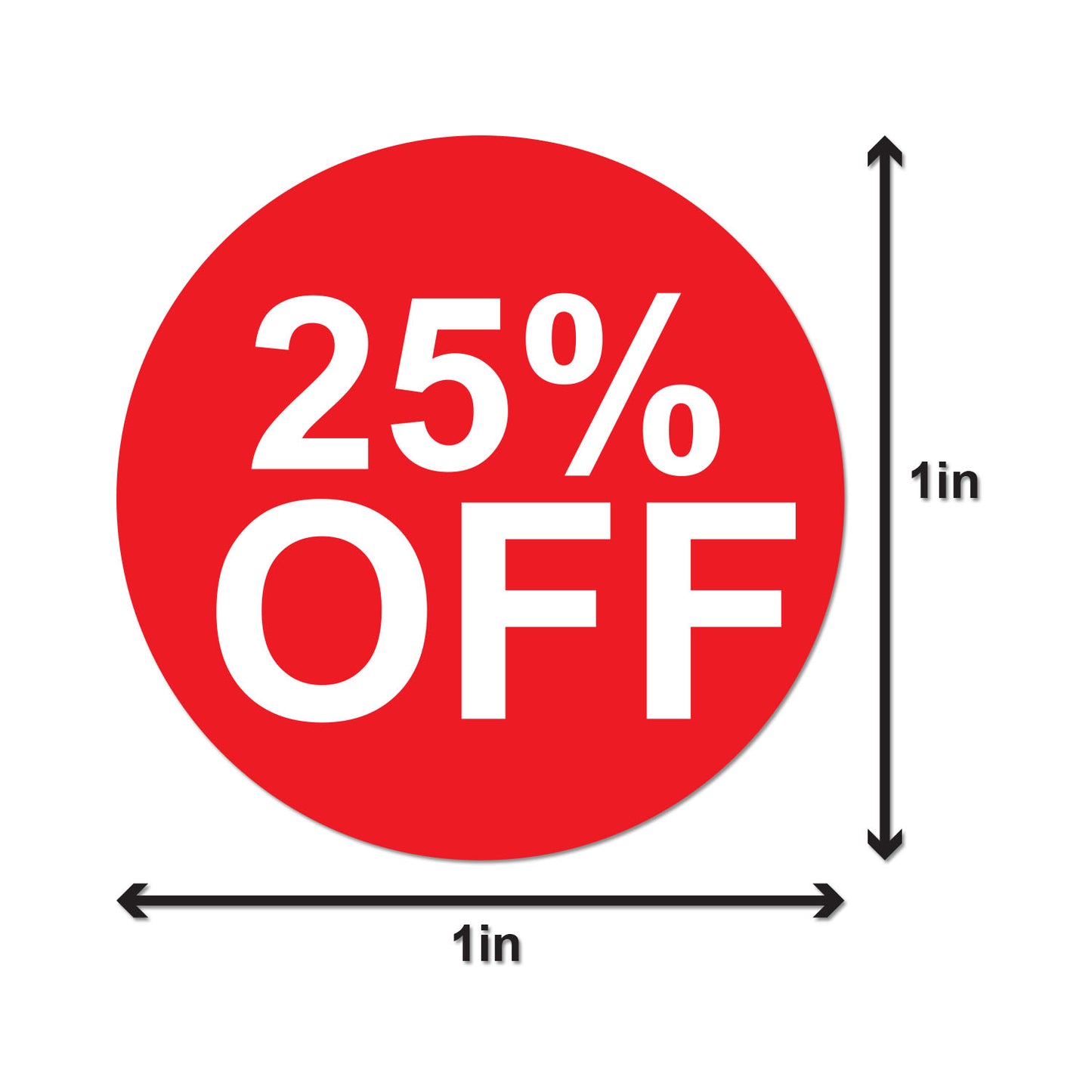 1 inch | Retail & Sales: 25% Percent Off Stickers