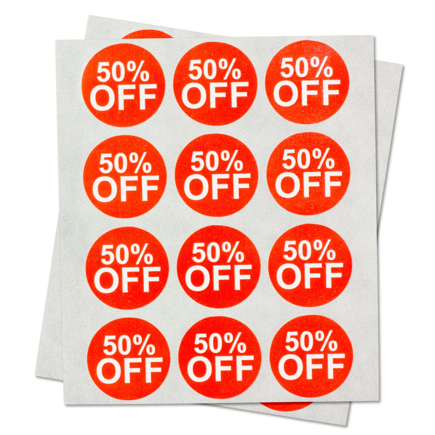 1 inch | Retail & Sales: 50% Percent Off Stickers