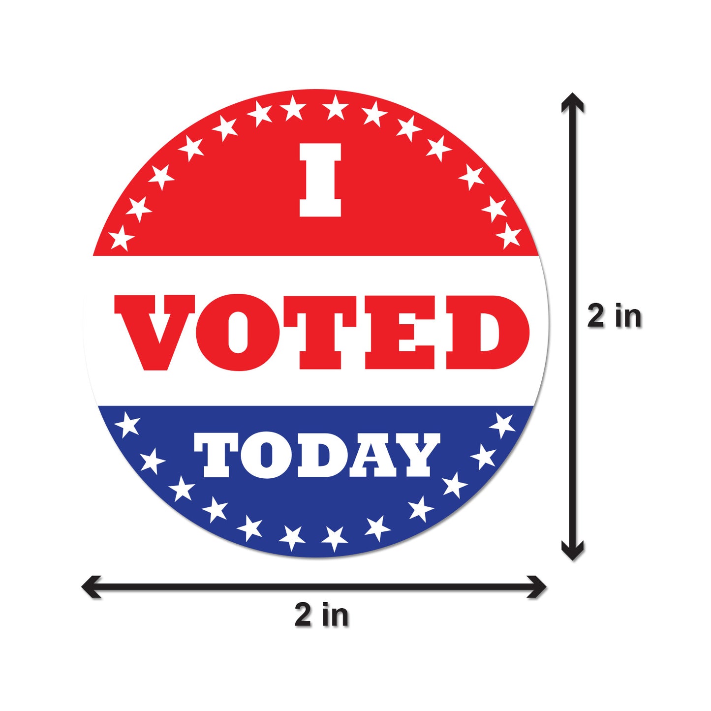 2 inch | Voting: I Voted Today Stickers