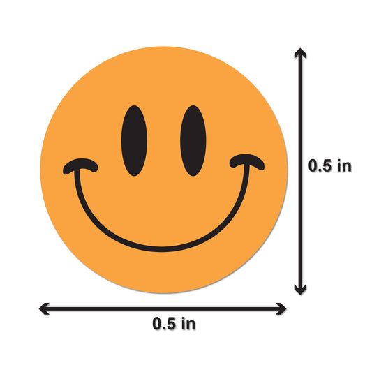 0.5 inch | Happy Face Stickers