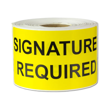 4 x 2 inch | Shipping & Handling: Signature Required Stickers