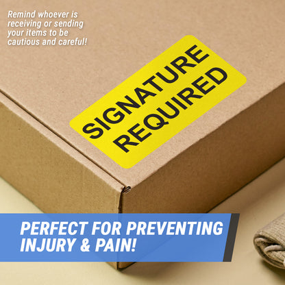 4 x 2 inch | Shipping & Handling: Signature Required Stickers