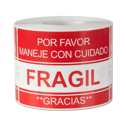 3 x 2 inch | Shipping & Handling: Fragil Etiqueta (Spanish) / Fragile Stickers