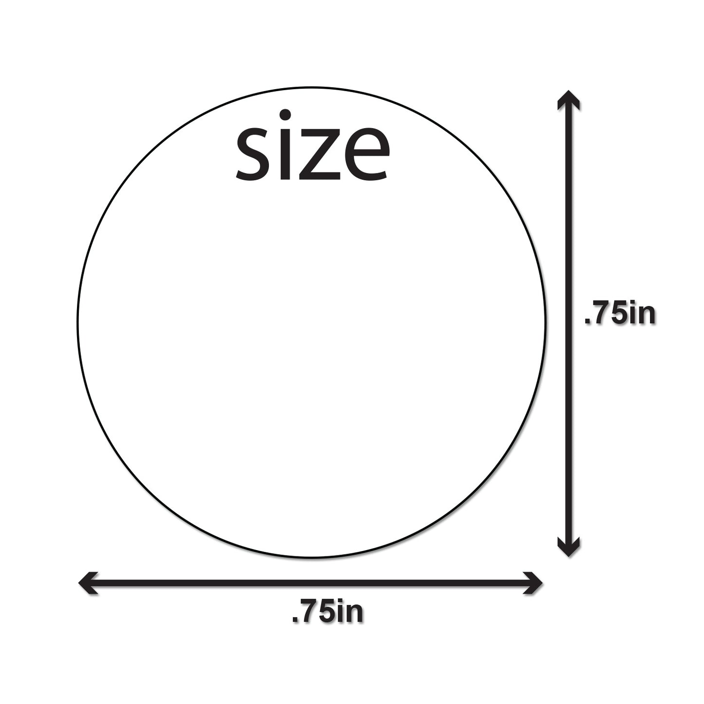 3/4 inch | Clothing Size: Blank Write-in Size Stickers