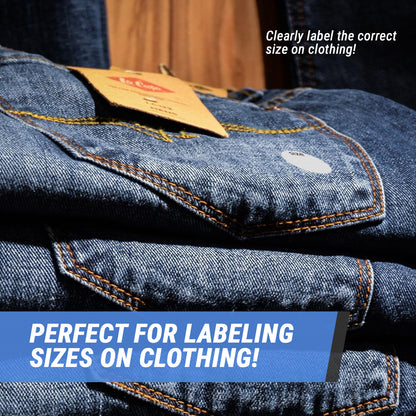 3/4 inch | Clothing Size: Blank Write-in Size Stickers