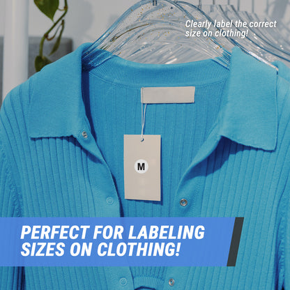 3/4 inch | Clothing Size: Medium (M) Size Stickers