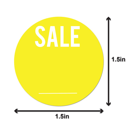 1.5 inch | Retail & Sales: Sale Stickers w/ Write Your Own Price