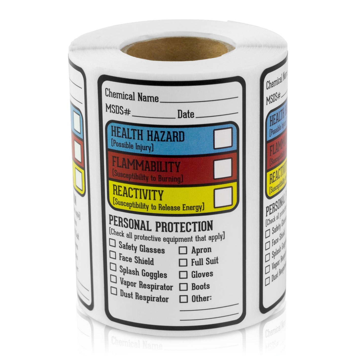 1.5 x 2.5 inch | Shipping & Handling: Right to Know Chemicals Stickers