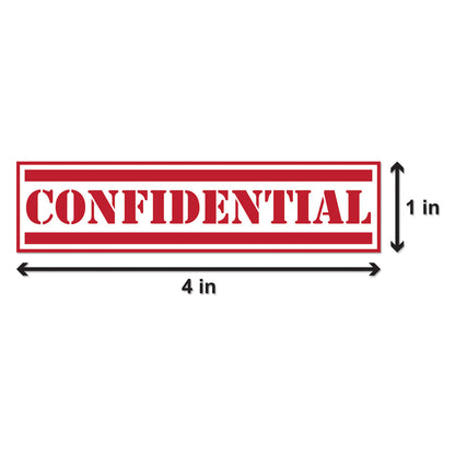 4 x 1 inch | Shipping & Handling: Confidential Stickers