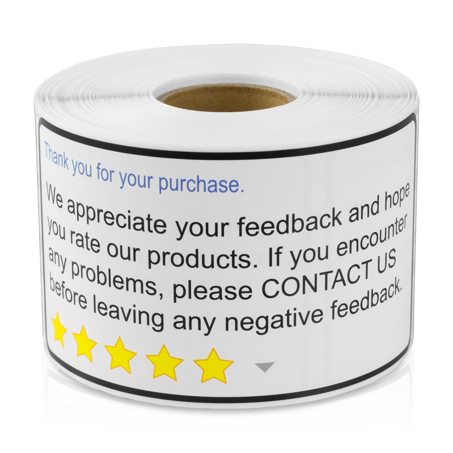 Team Purchase Label 4 x 2 inch | Thank You For Your Purchase Stickers / Feedback Labels ...