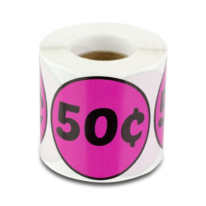 2 inch | Retail & Sales:  50 Cent Stickers / ¢50 Cent Price Stickers