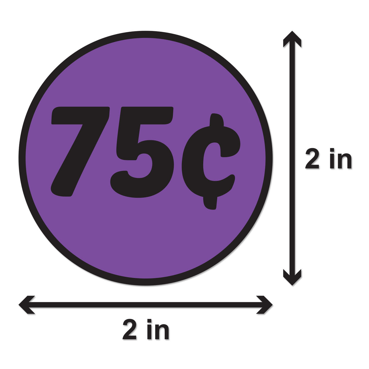 Price Sticker 75 2 inch | Retail & Sales: 75 Cent Stickers / ¢75 Cent Price Stickers ...