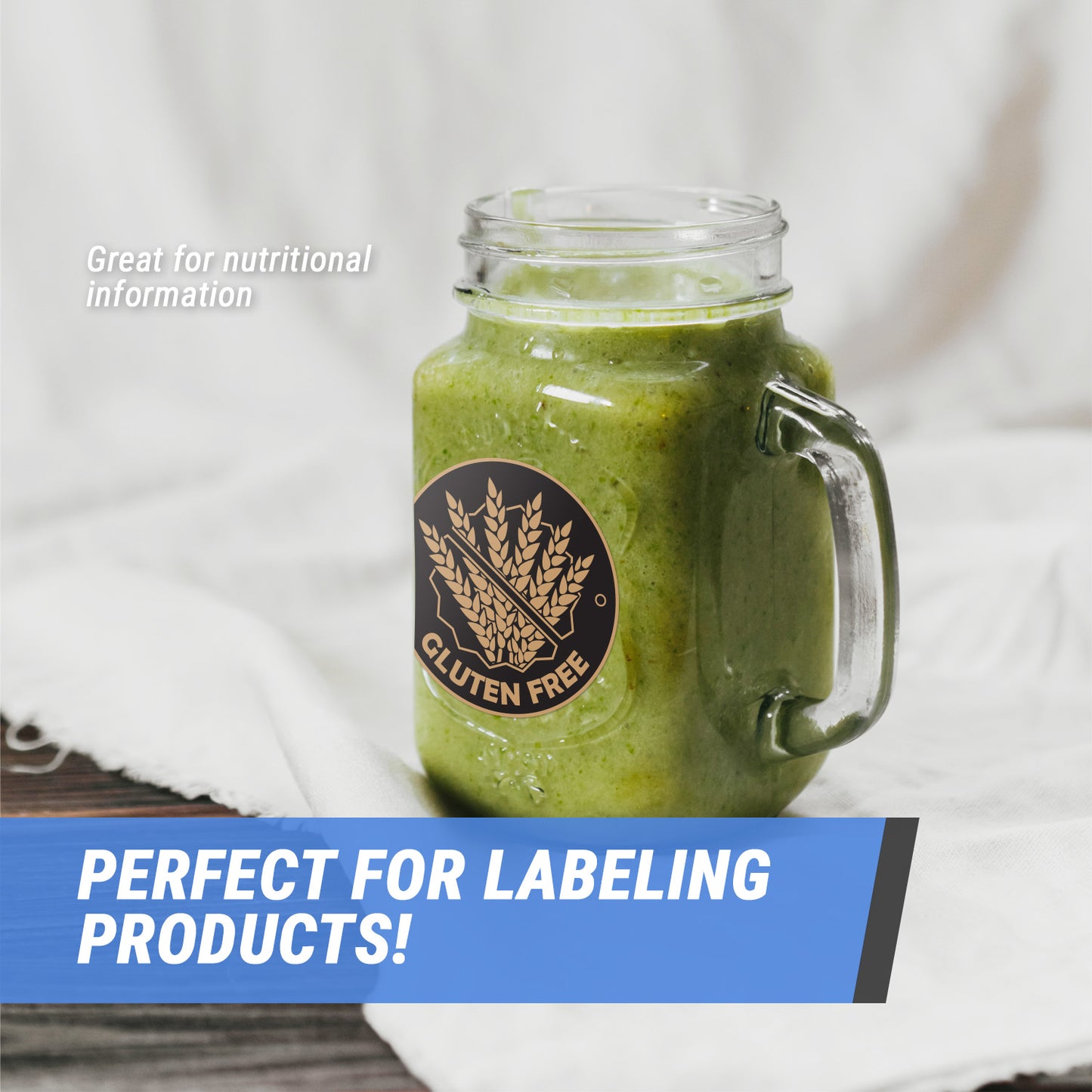 2 inch | Food Labeling: Gluten Free Stickers