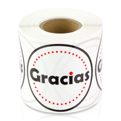 2 inch | Spanish for Thank You Stickers / Gracias Stickers