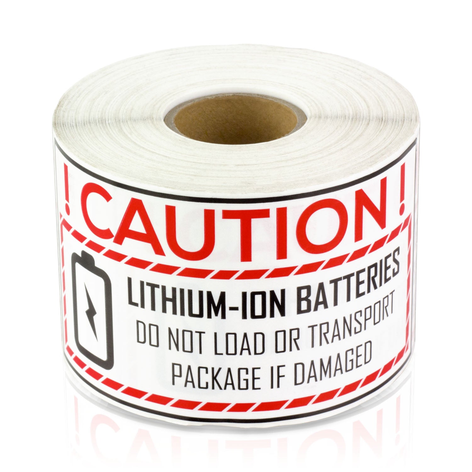 4 x 2 inch | Shipping & Handling: Caution Lithium Ion Battery Stickers ...