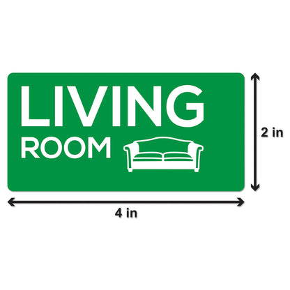 4 x 2 inch | Moving & Packing: Living Room Stickers