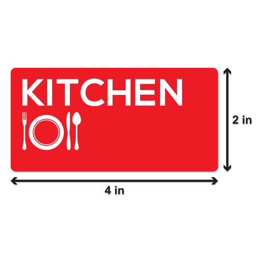 4 x 2 inch |  Moving & Packing: Kitchen Stickers