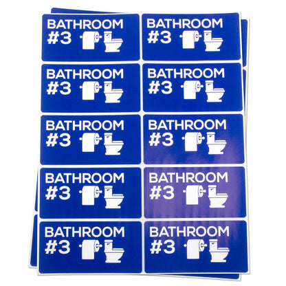 4 x 2 inch | Moving & Packing: Bathroom #3 Stickers