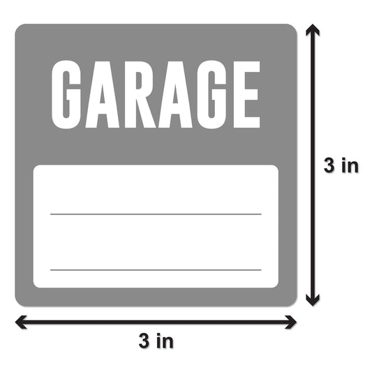 3 x 3 inch | Moving & Packing: Garage Stickers
