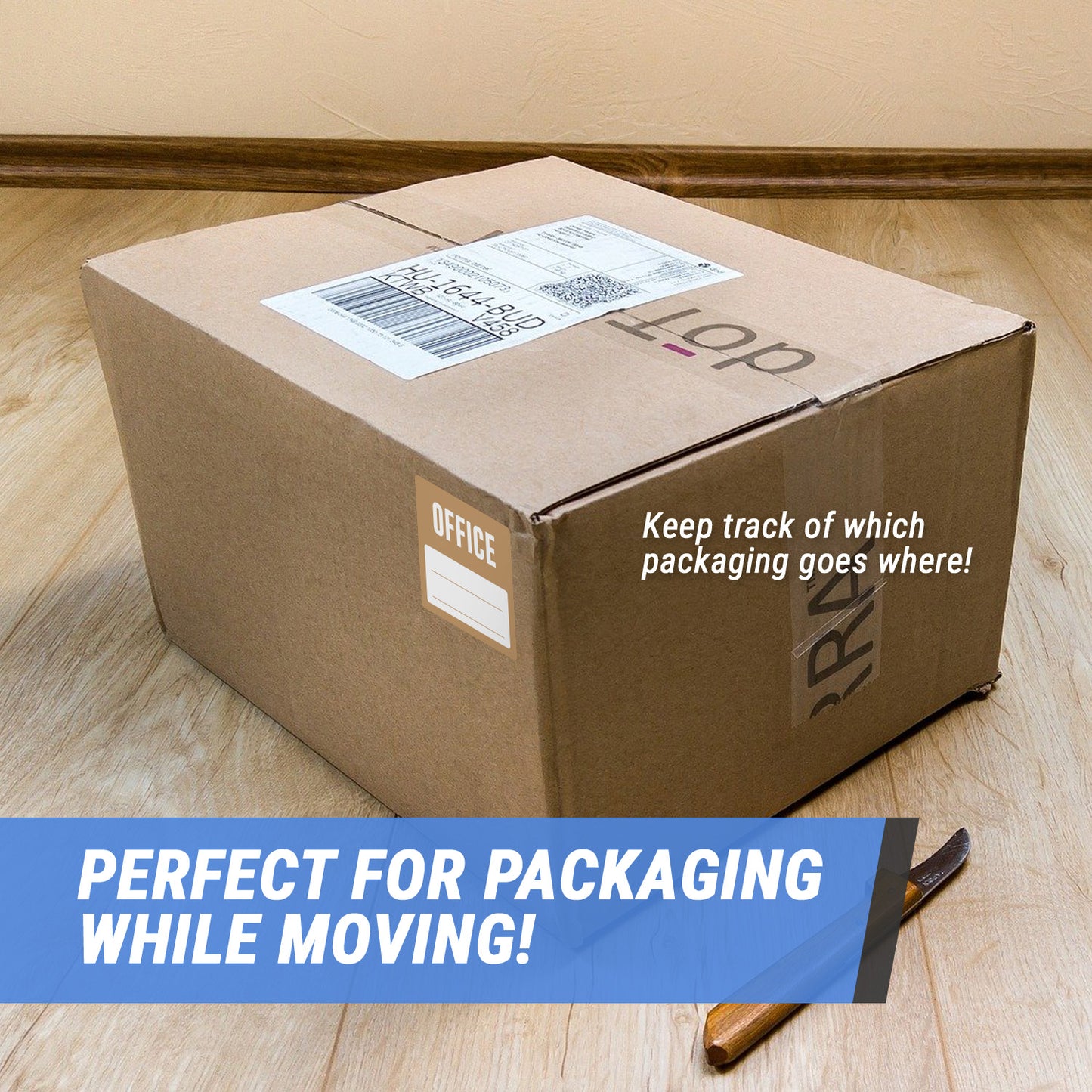 3 x 3 inch | Moving & Packing: Office Stickers
