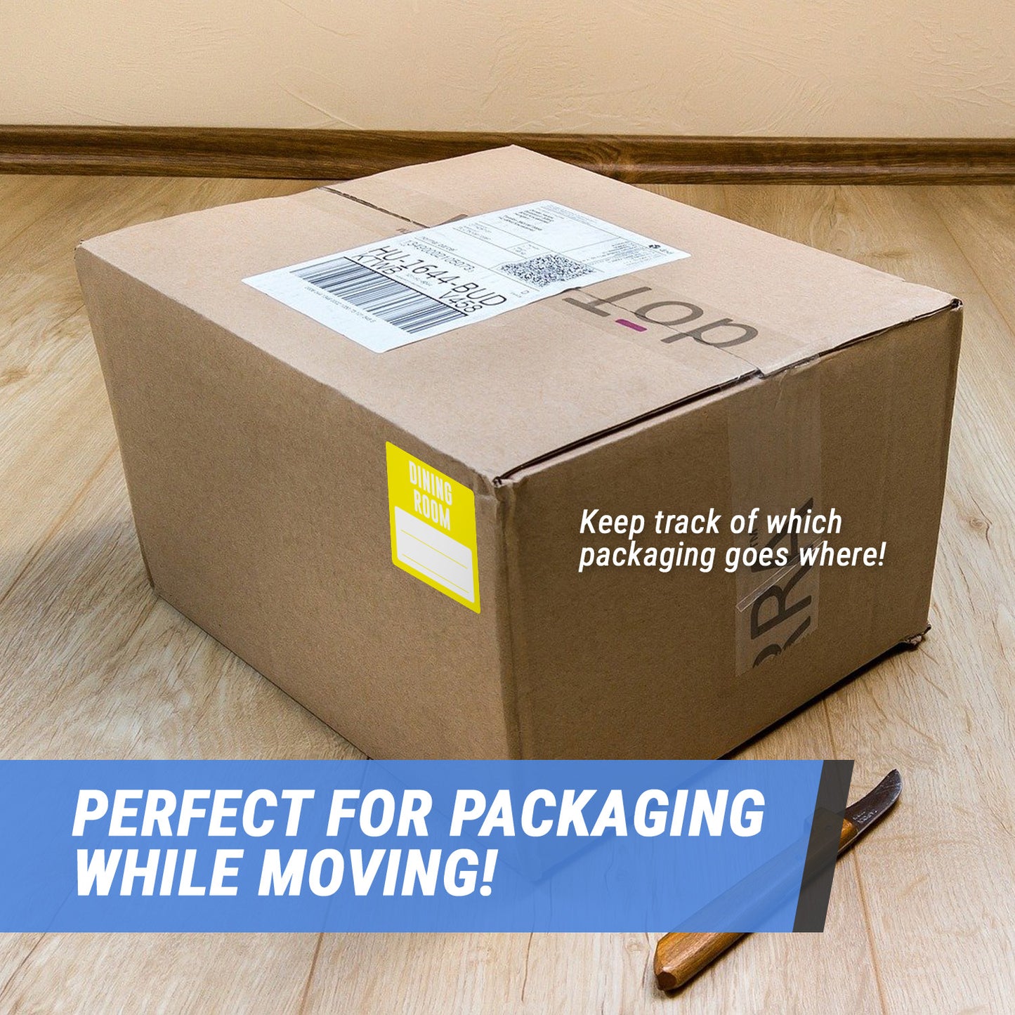 3 x 3 inch | Moving & Packing: Dining Room Stickers