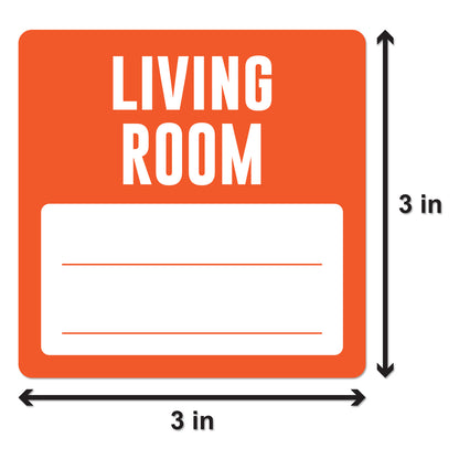 3 x 3 inch | Moving & Packing: Living Room Stickers