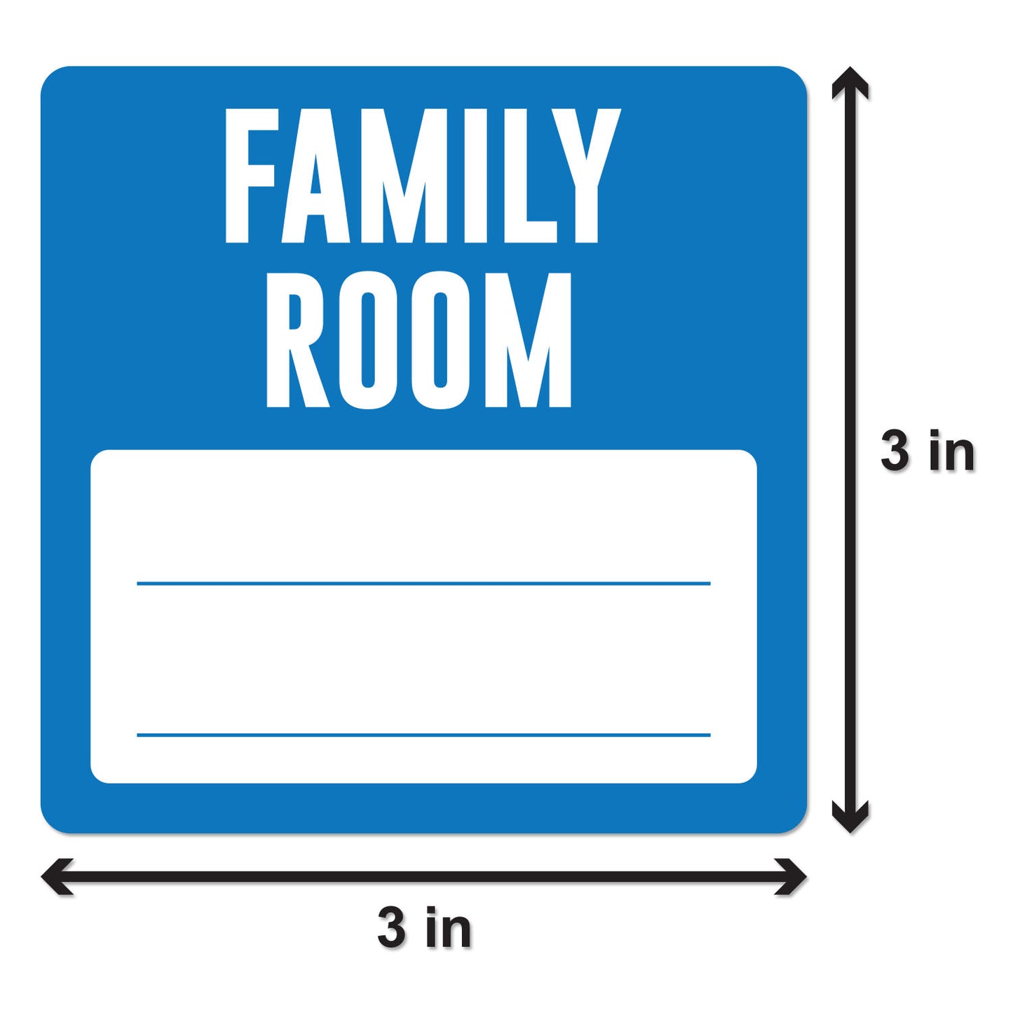 3 x 3 inch | Moving & Packing: Family Room Stickers
