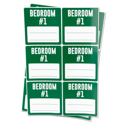 3 x 3 inch | Moving & Packing: Bedroom #1 Stickers