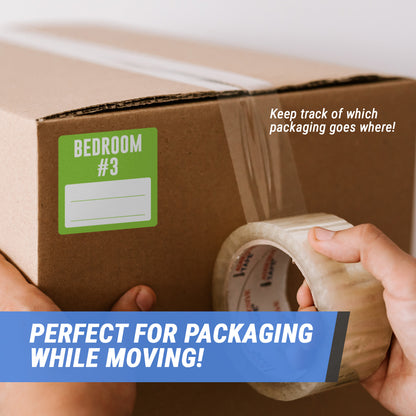 3 x 3 inch | Moving & Packing: Bedroom #3 Stickers