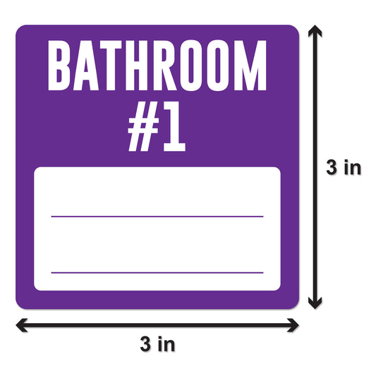 3 x 3 inch | Moving & Packing: Bathroom #1 Stickers