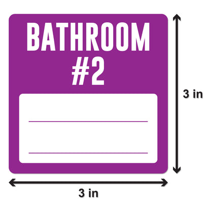 3 x 3 inch | Moving & Packing: Bathroom #2 Stickers