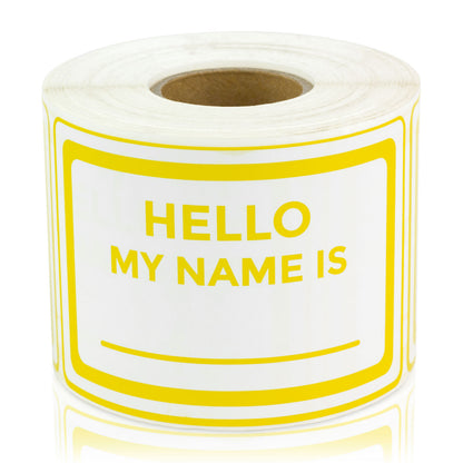 3 x 2 inch | Name Tags: Hello My Name Is Stickers