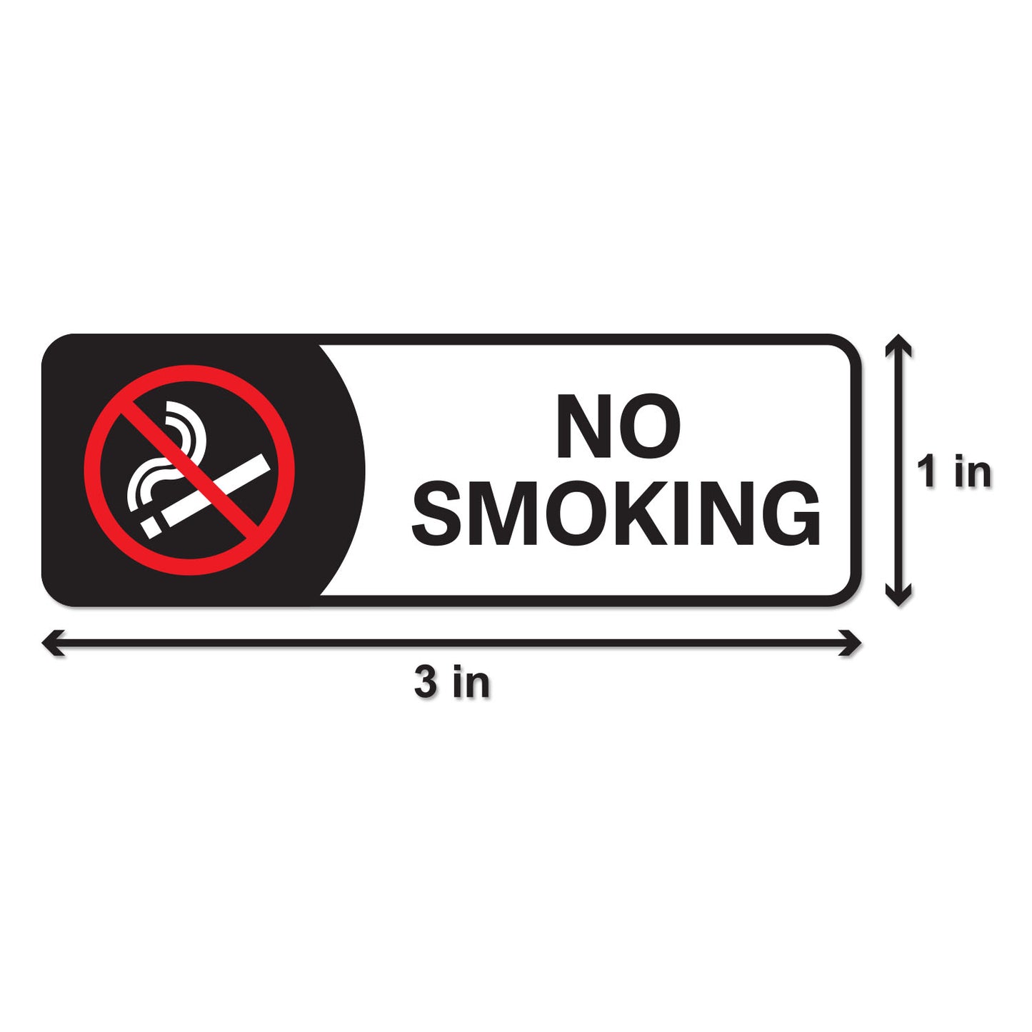 3 x 1 inch | Warning & Caution: No Smoking / Do Not Smoke Stickers