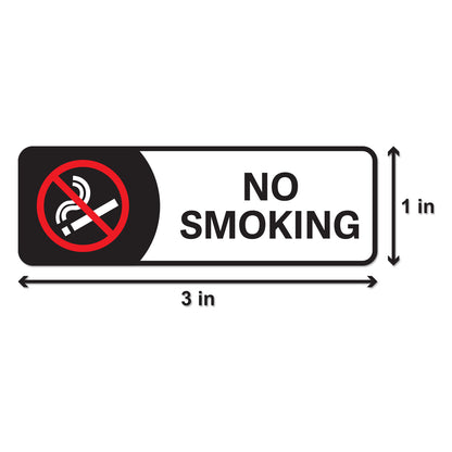 3 x 1 inch | Warning & Caution: No Smoking / Do Not Smoke Stickers