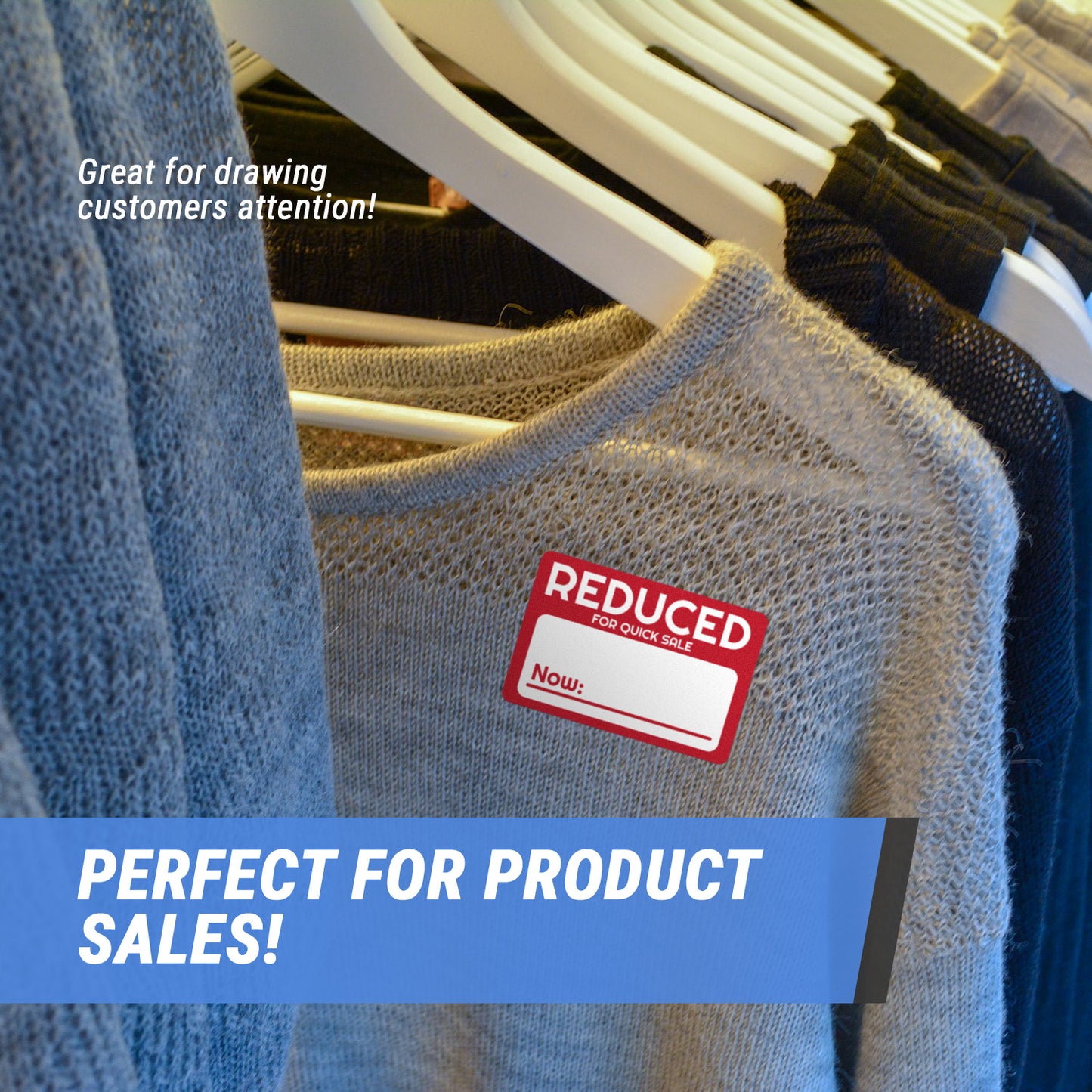 3 x 2 inch | Retail & Sales: Reduced Now for Quick Sale Stickers