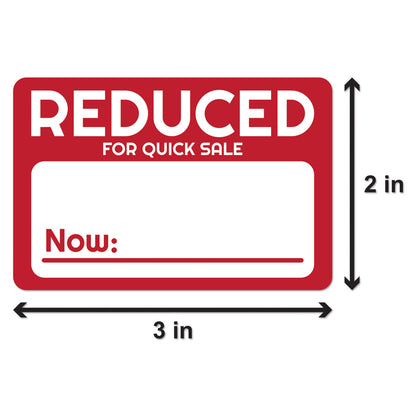 3 x 2 inch | Retail & Sales: Reduced Now for Quick Sale Stickers