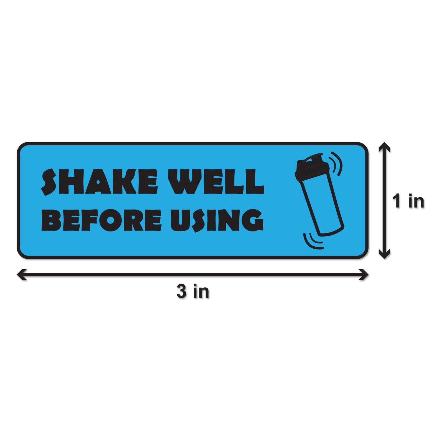 3 x 1 inch | Medical & Medication: Shake Well Before Using Stickers