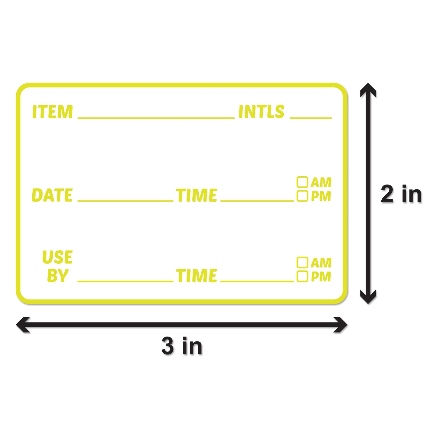 3 x 2 inch | Medication & Food Storage: Item Use By Date Stickers