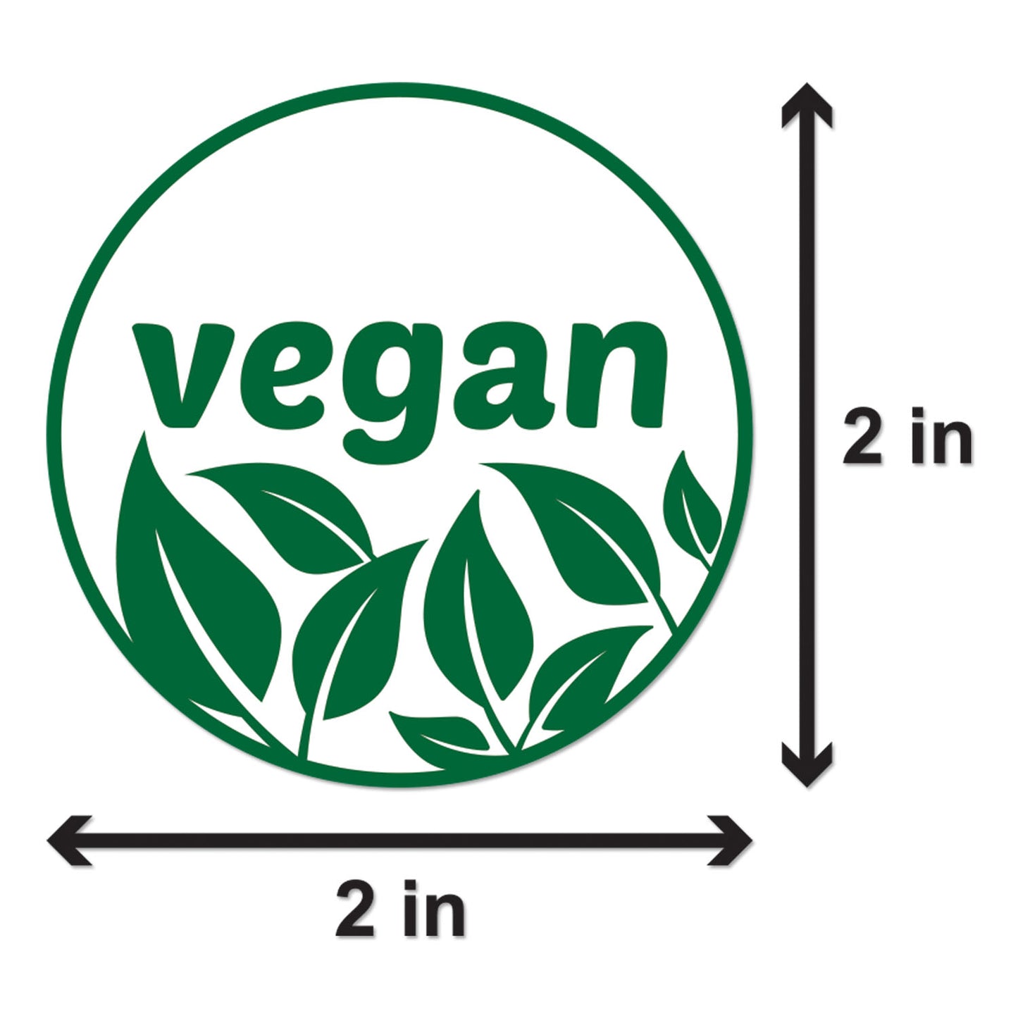 2 inch | Food Labeling: Vegan Stickers