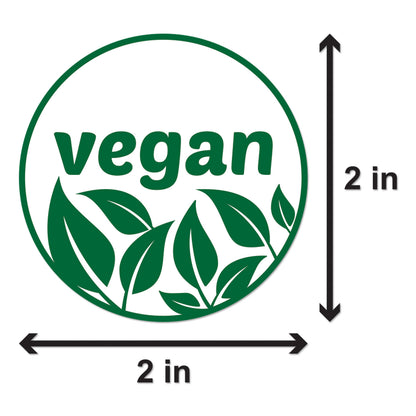 2 inch | Food Labeling: Vegan Stickers