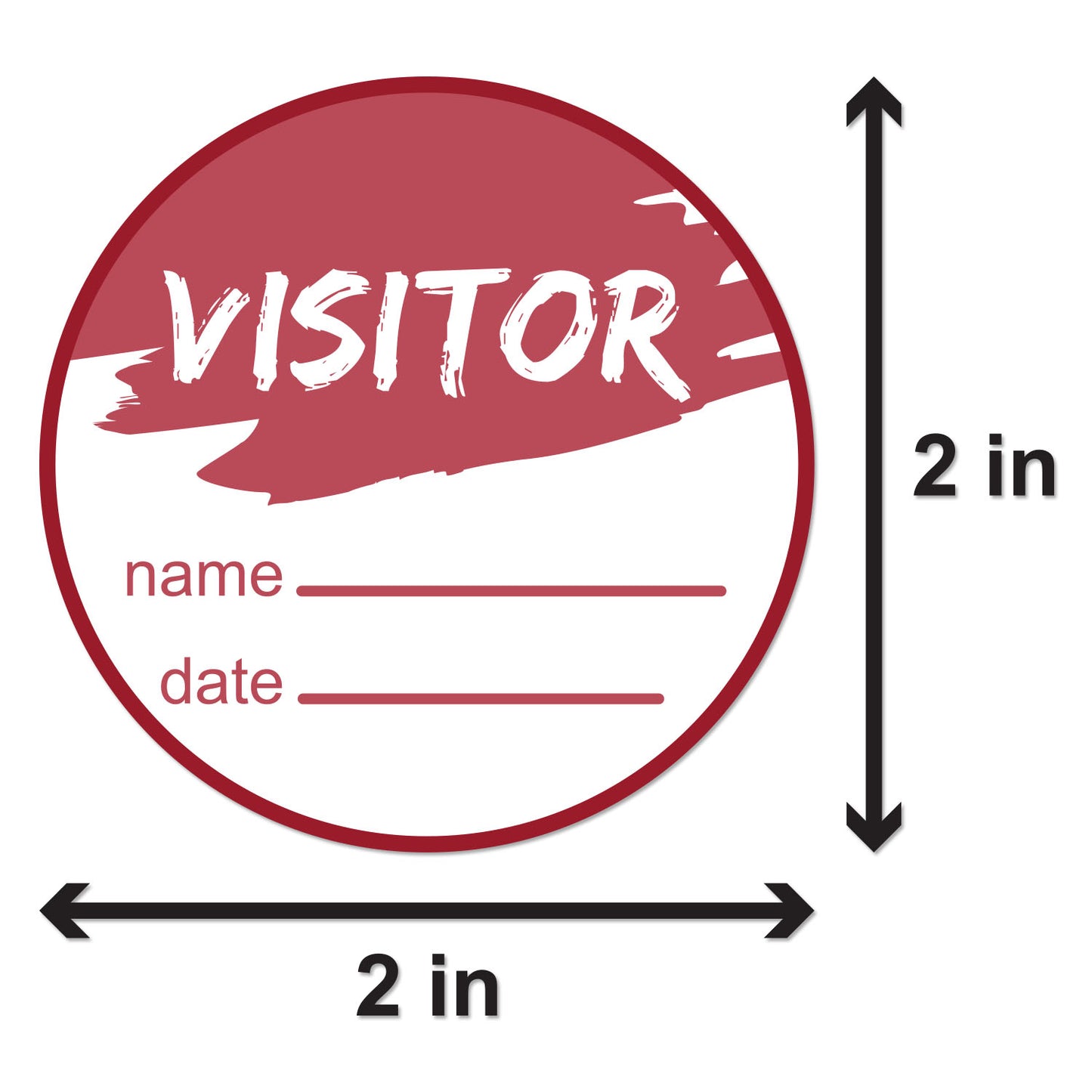 2 inch | Retail & Sales: Name Tags: Write-In Visitor Stickers