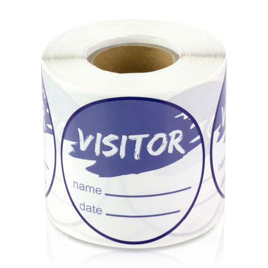 2 inch | Retail & Sales: Name Tags: Write-In Visitor Stickers