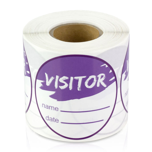 2 inch | Retail & Sales: Name Tags: Write-In Visitor Stickers