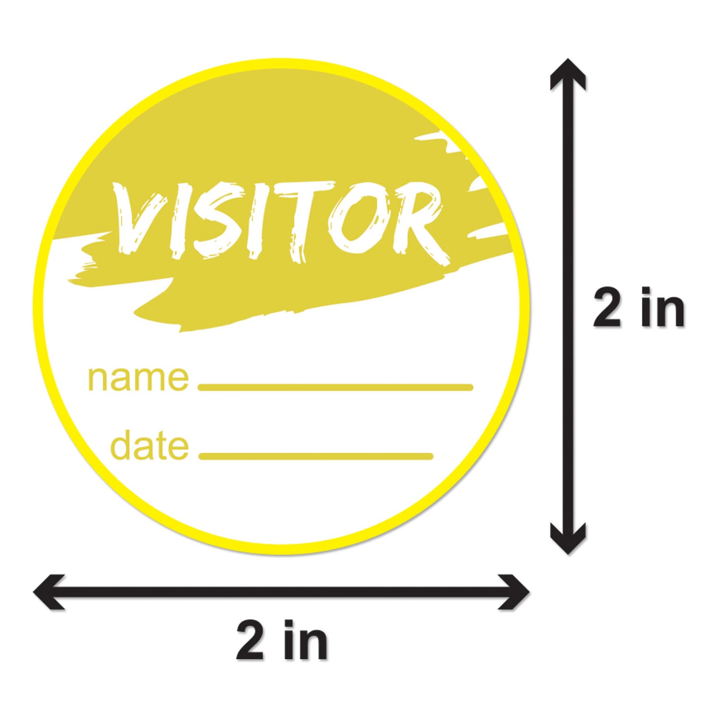 2 inch | Retail & Sales: Name Tags: Write-In Visitor Stickers