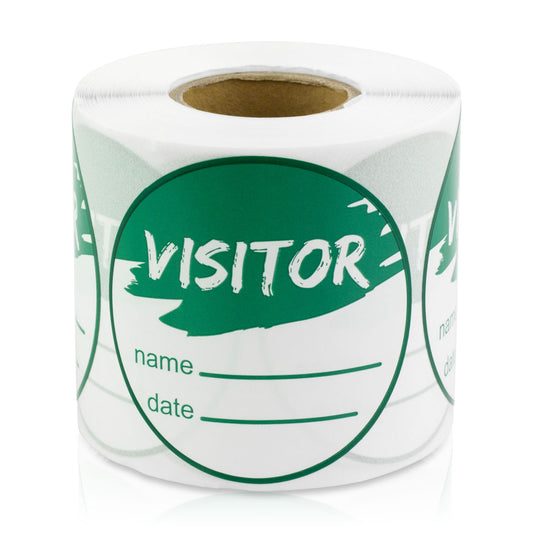 2 inch | Retail & Sales: Name Tags: Write-In Visitor Stickers
