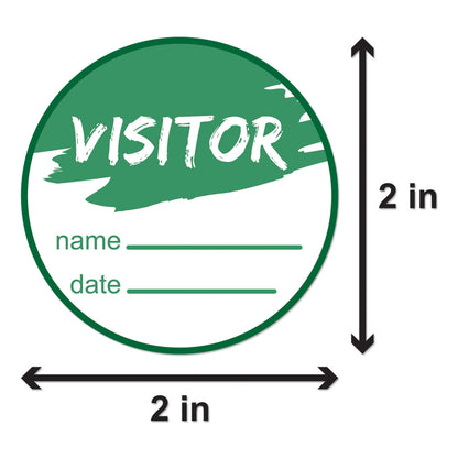 2 inch | Retail & Sales: Name Tags: Write-In Visitor Stickers