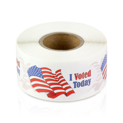 2 x 1 inch | Elections & Voting: I Voted Today Stickers with USA Flag