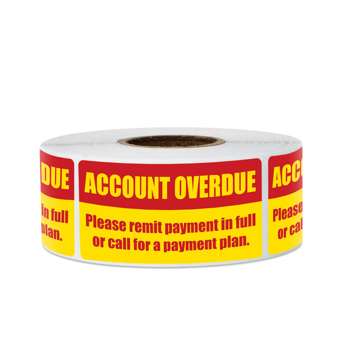 2 x 1 inch | Billing & Collections: Account Overdue Stickers